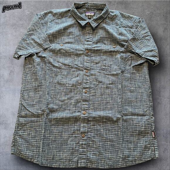 Patagonia Back Step Shirt Organic Cotton Blue Check XXL S126 - Picture 1 of 11